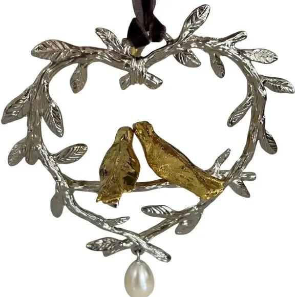 Michael Aram Lovebirds Christmas Ornament 132381 - Picture 3 of 9